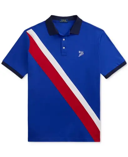 Men's Classic-Fit Soft Cotton Polo Shirt - Sapphire Star Multi - 5