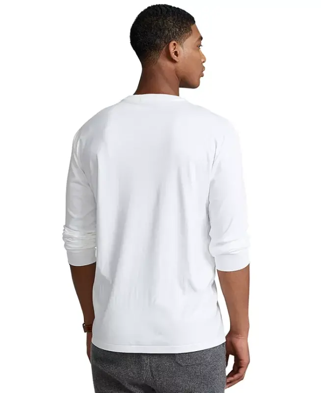 Men's Classic-Fit Soft Cotton Crewneck T-Shirt - White - 4