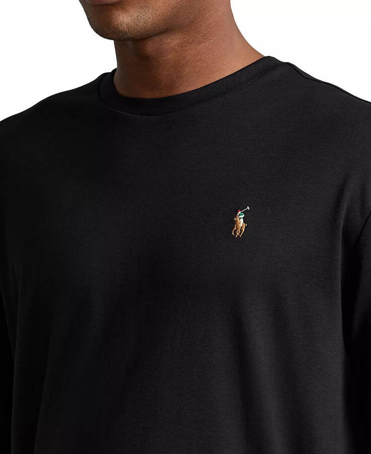 Erkek Klasik Kesim Yumuşak Pamuklu Kolsuz Polo T-Shirt Siyah - 3
