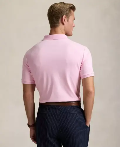 Erkek Klasik Kesim Yumuşak Pamuklu Polo - Carmel Pembe - 6