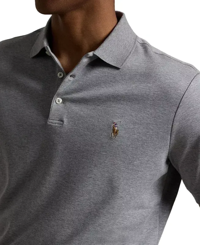 Men's Classic-Fit Soft Cotton Polo Shirt - Bath Pink - 5