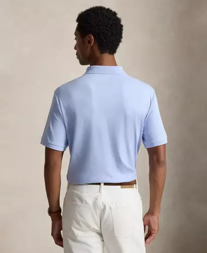 Erkek Klasik Kesim Yumuşak Pamuklu Polo Gömlek - Çakıl Mavisi - 4