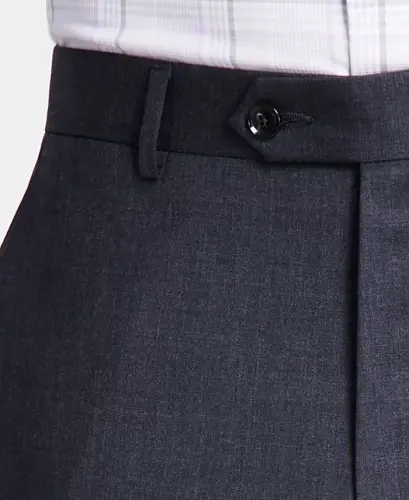 Men's Classic-Fit Wool-Blend Stretch Solid Suit Separates Pant - Grey - 5