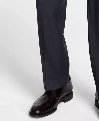 Men's Classic-Fit Wool-Blend Stretch Solid Suit Separates Pant - Grey - 7