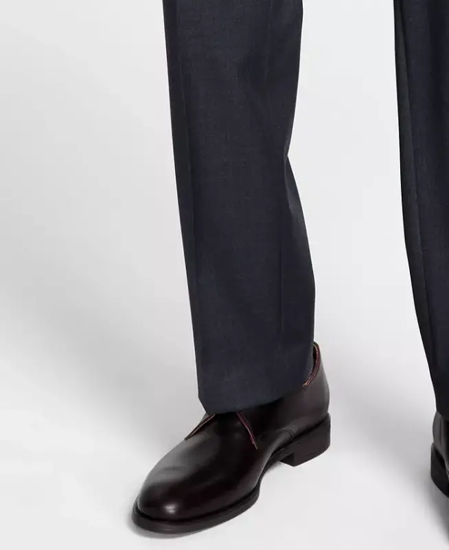 Men's Classic-Fit Wool-Blend Stretch Solid Suit Separates Pant - Grey - 7