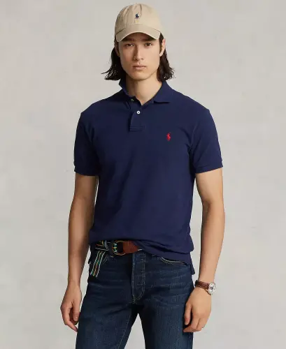 Men's Classic-Fit Mesh Polo Shirt - Newport Navy 