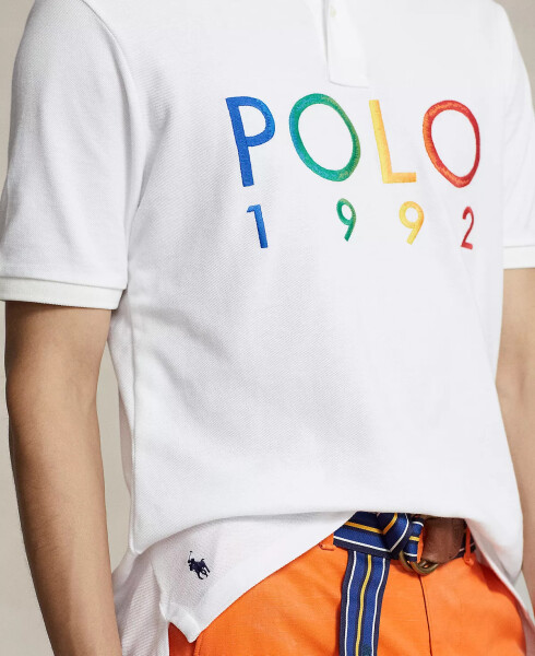 Erkek Klasik Polo 1992 Fileli Polo Tişörtü Beyaz - 3