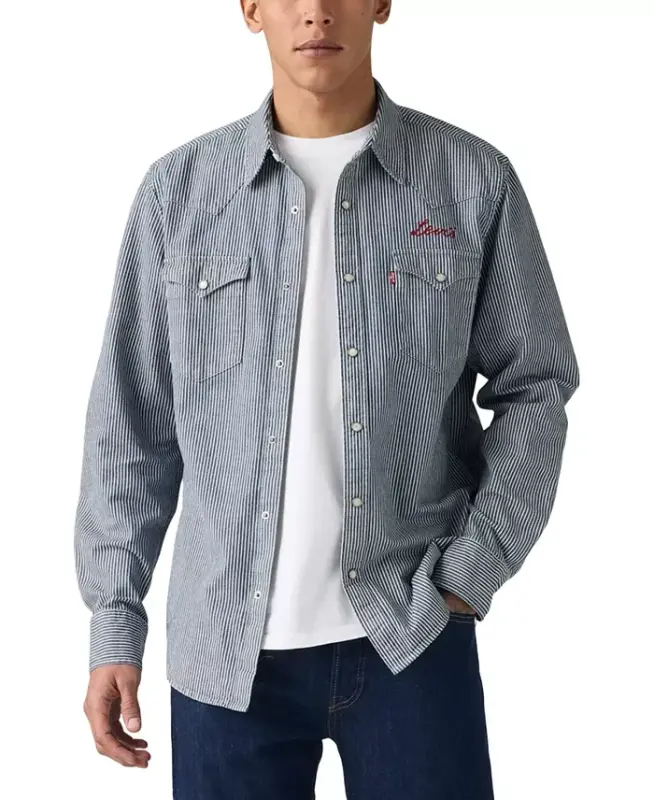 Men's Classic-Fit Western Shirt - Roadtrip Stripes - LEVI'S