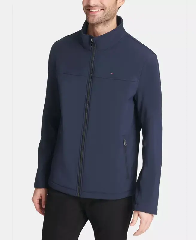 Men's Soft-Shell Classic Zip-Front Jacket - Midnight - 6