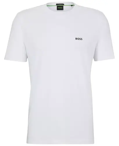 Men's Contrast Logo Regular-Fit T-Shirt - White - 2