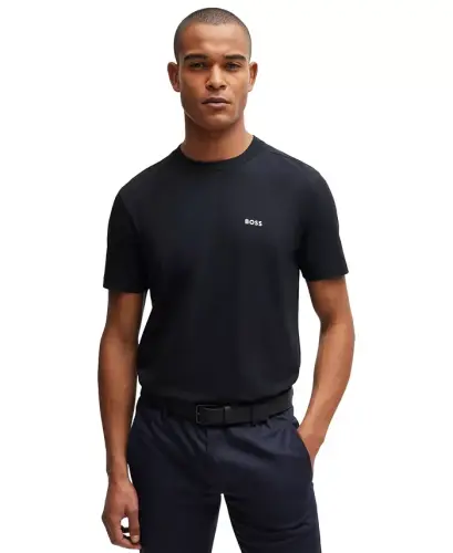 Men's Contrast Logo Regular-Fit T-Shirt - Dark Blue 