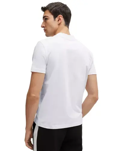 Men's Contrast Logo Regular-Fit T-Shirt-White 