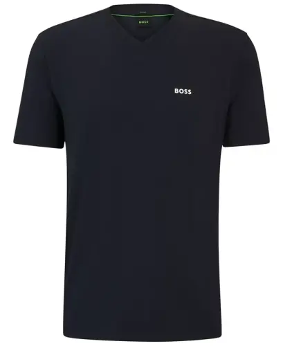 Men's Contrast Logo Regular-Fit T-Shirt-Dark Blue - HUGO BOSS (1)