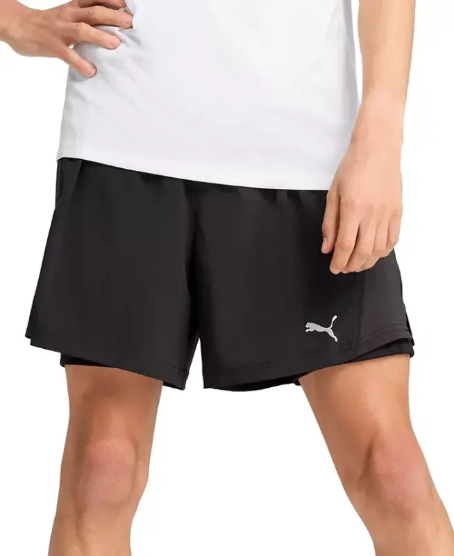 Men's Run Velocity Logo Shorts - Puma Black - 1