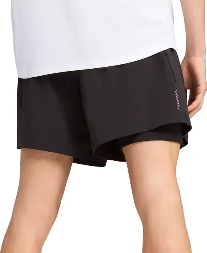 Men's Run Velocity Logo Shorts - Puma Black - 2