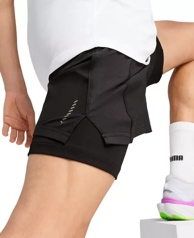 Men's Run Velocity Logo Shorts - Puma Black - 3