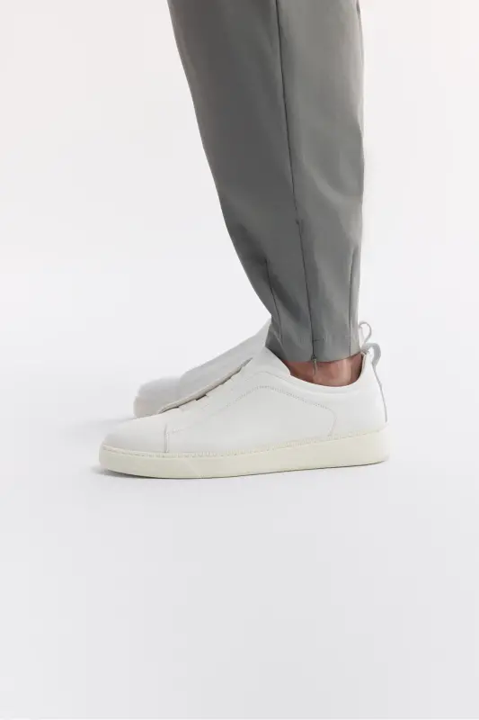 Erkek Koyu Gri Klasik Bel Kırışmaz Teknik Baggy Fit Kumaş Pantolon A51Y3021 - Koyu Gri - 4