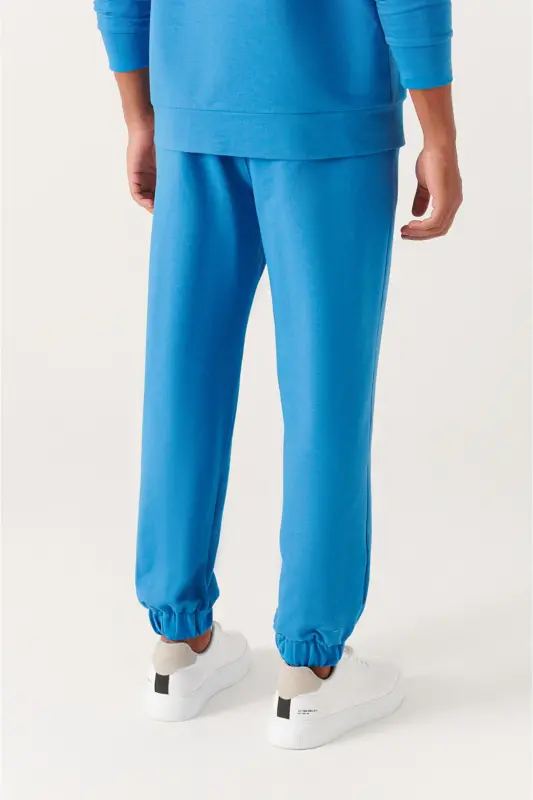 Erkek Koyu Mavi Basic Pamuklu 2 iplik Jogger E003403-Koyu Mavi - 3