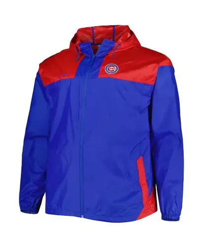 Men's Royal Chicago Cubs Flash Forward Challenger Big and Tall Omni-Shade Full-Zip Windbreaker - Royal - 3