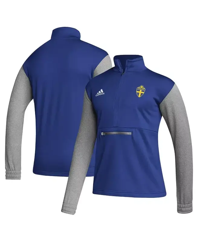 Men's Royal Sweden National Team Team Crest Pullover Hoodie-Royal - ADIDAS
