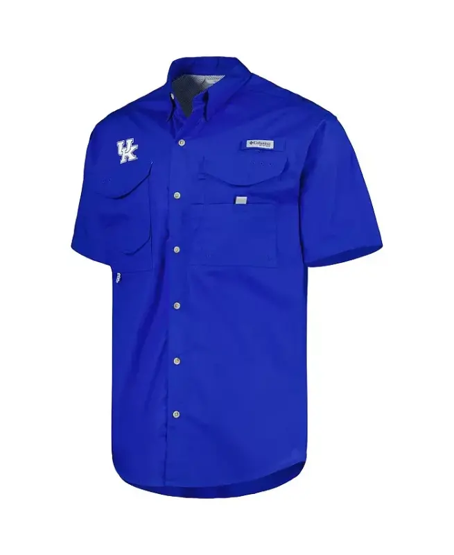 Men's Royal Kentucky Wildcats Bonehead Button-Up Shirt - 3
