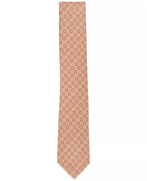 Men's Crater Geometric Tie, Exclusively at Modazone-Cognac - ALFANI (1)