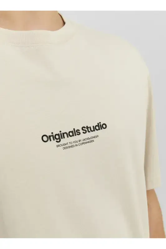 Yuvarlak Yaka Krem Erkek T-Shirt 12240121_JORVESTERBRO TEE SS CREW N - 3