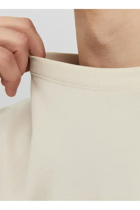 Yuvarlak Yaka Krem Erkek T-Shirt 12240121_JORVESTERBRO TEE SS CREW N - 5