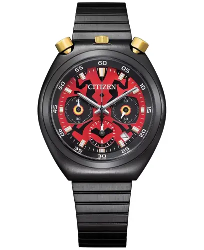 Men's Chronograph Star Wars Darth Maul Black-Tone Stainless Steel Bracelet Watch 38mm - Black - 1