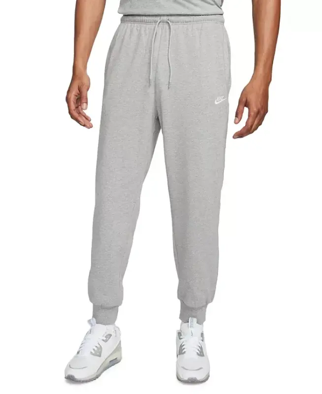 Men's Club Fleece Knit Joggers - Dk Grey Heather/white - 1