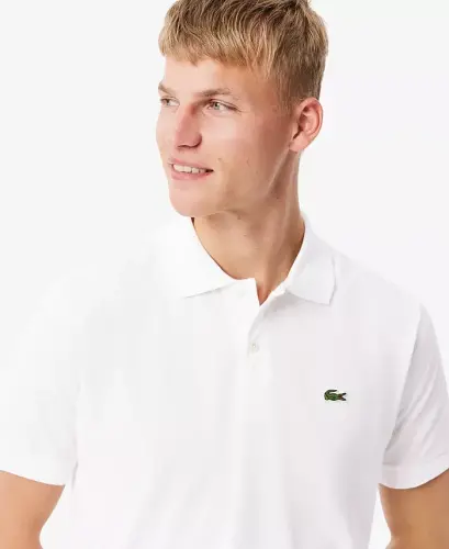 Men's L.12.12 Classic-Fit Short-Sleeve Piqué Polo Shirt - 001 - White - 3