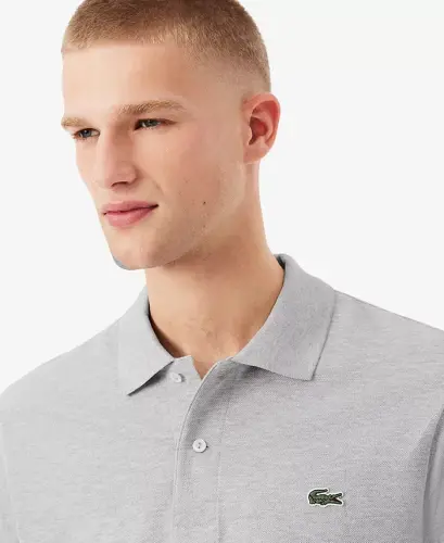 Men's L.12.12 Classic-Fit Short-Sleeve Piqué Polo Shirt - CCA - Silver Chine Grey - 3