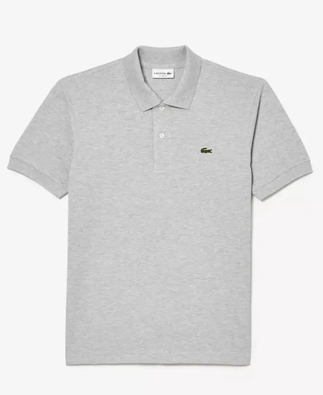 Men's L.12.12 Classic-Fit Short-Sleeve Piqué Polo Shirt - CCA - Silver Chine Grey - 5