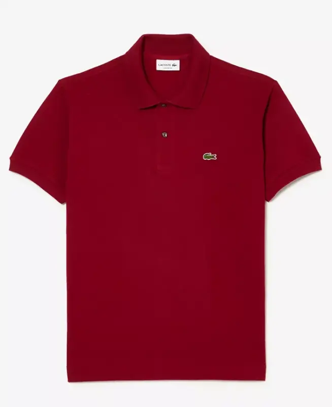 Men's L.12.12 Classic-Fit Short-Sleeve Piqué Polo Shirt - 476 - Bordeaux Red - 5