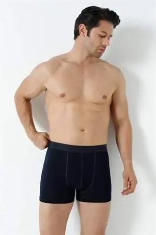 Erkek Lacivert Bambu Boxer 3'lü Paket - 18