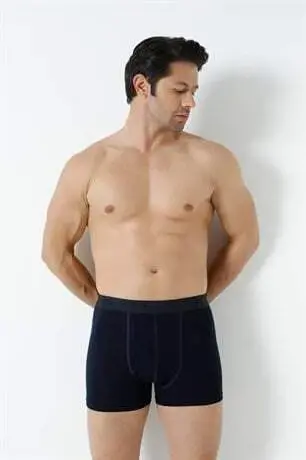 Erkek Lacivert Bambu Boxer 3'lü Paket - 9