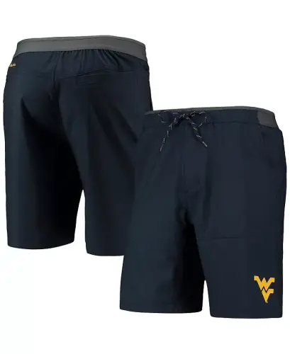 Men's Navy West Virginia Mountaineers Twisted Creek Omni-Shield Shorts - Navy - 1