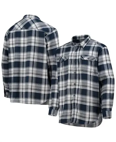 Men's Navy, White Dallas Cowboys Flare Gun Omni-Wick Button-Up Long Sleeve Shirt - Navy, White - 2