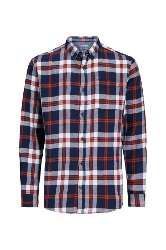 Regular Fit Lacivert Erkek Gömlek 12235982_JJECLASSIC AUTUMN CHECK SH - Lacivert - 7