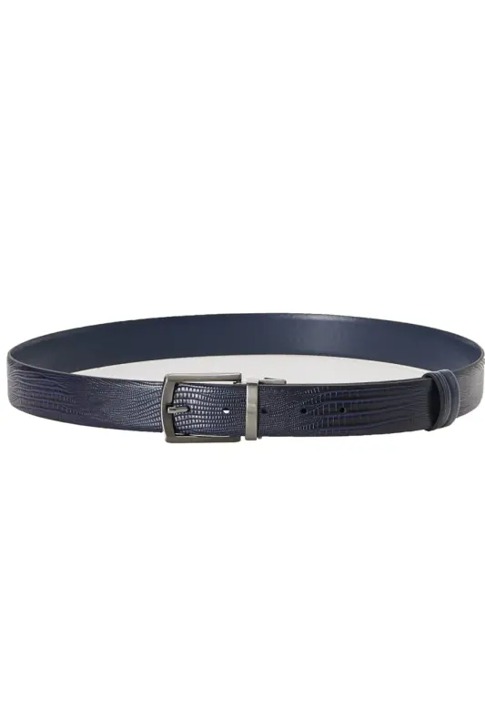 Erkek Lacivert Kemer - Kartlık Aksesuar Set-Lacivert - 4