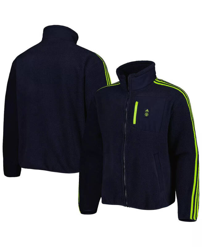 Men's Navy Manchester United Lifestyler Fleece Full-Zip Jacket - Navy - 2