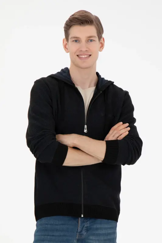 Erkek Lacivert Triko Hırka 50271075-VR033-164809 - 1