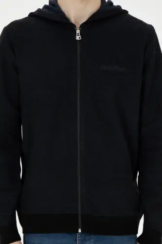 Erkek Lacivert Triko Hırka 50271075-VR033-164809 - 6