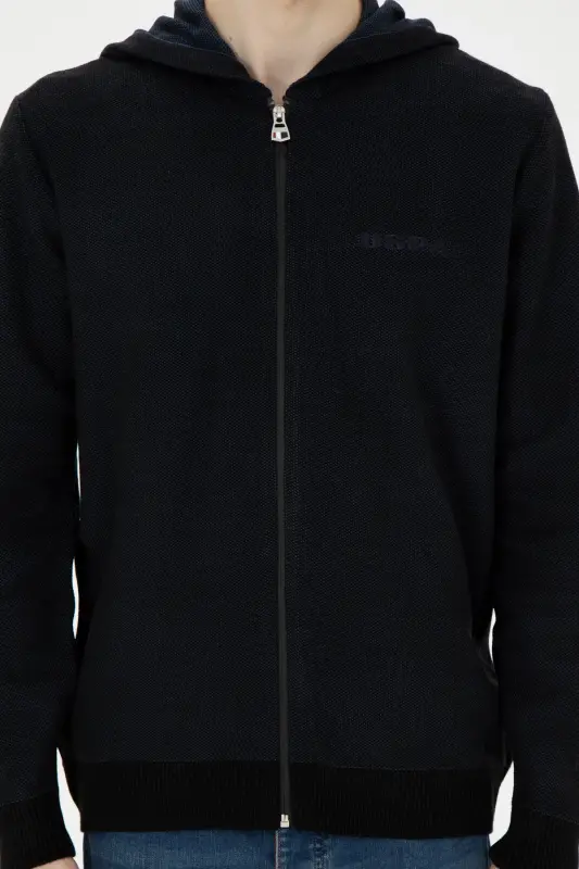 Erkek Lacivert Triko Hırka 50271075-VR033-164809 - 6