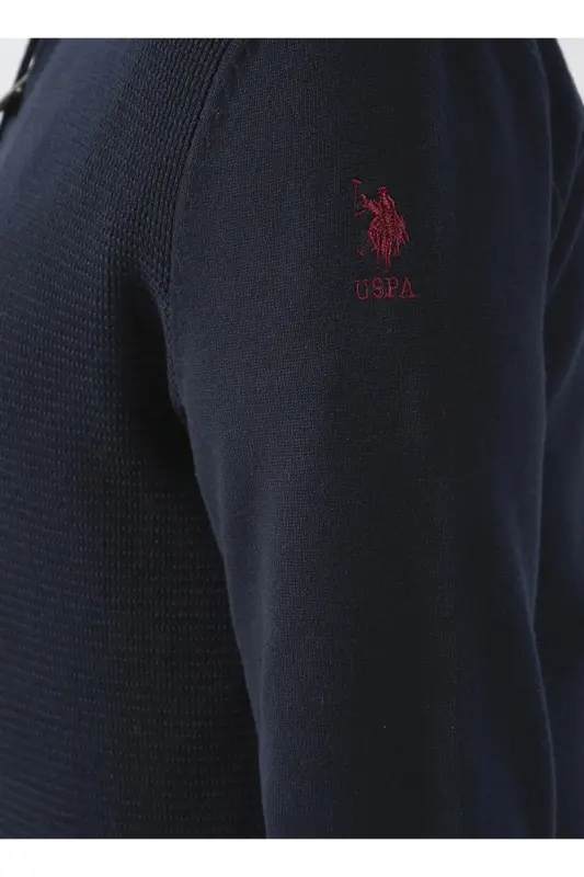 Erkek Lacivert Triko Hırka Basic-Lacivert - 4