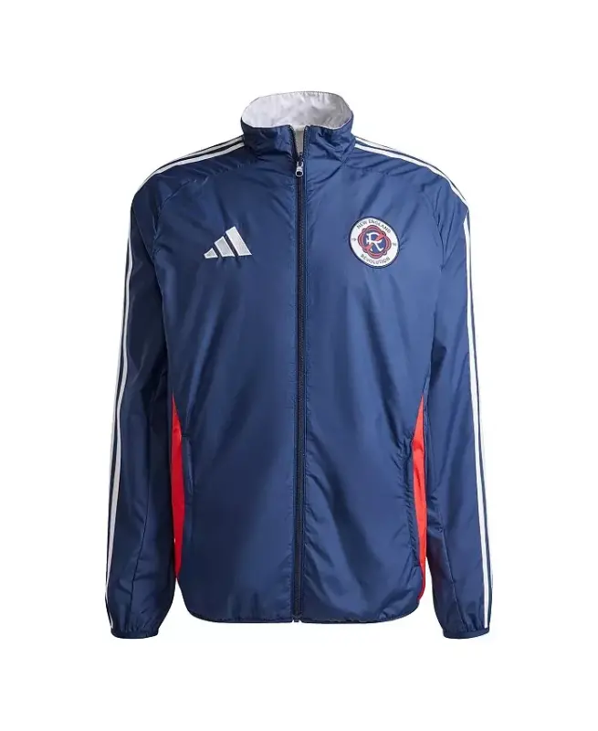 Men's Navy/White New England Revolution 2025 Anthem Reversible Full-Zip Jacket-Navy, White - 1