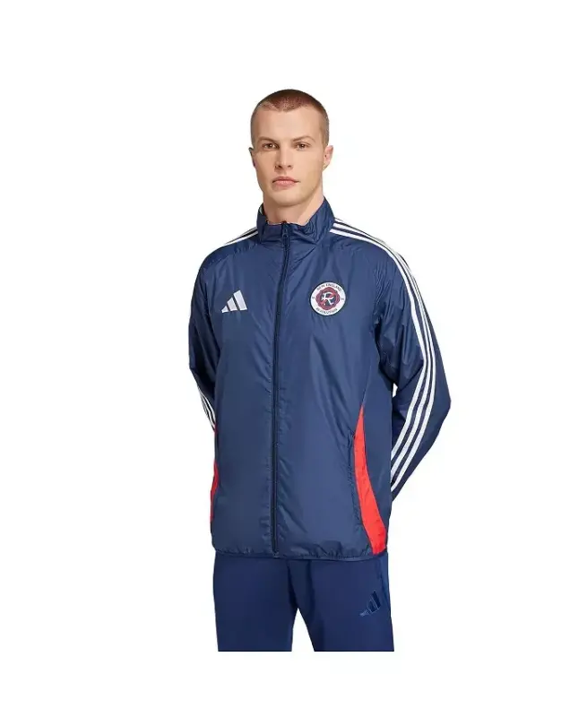 Men's Navy/White New England Revolution 2025 Anthem Reversible Full-Zip Jacket - Navy, White - 3