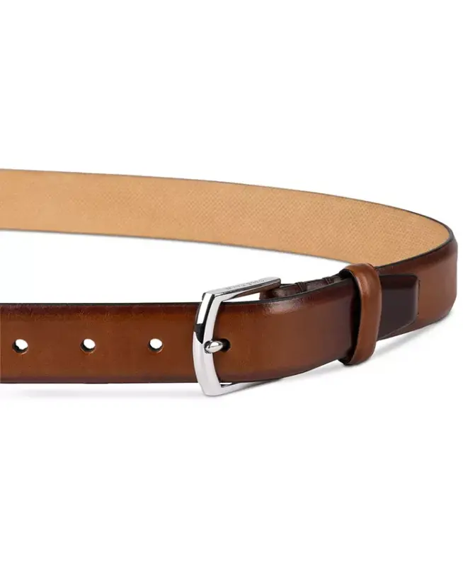 Men's Lewis Burnished Leather Dress Belt - Tan - 2