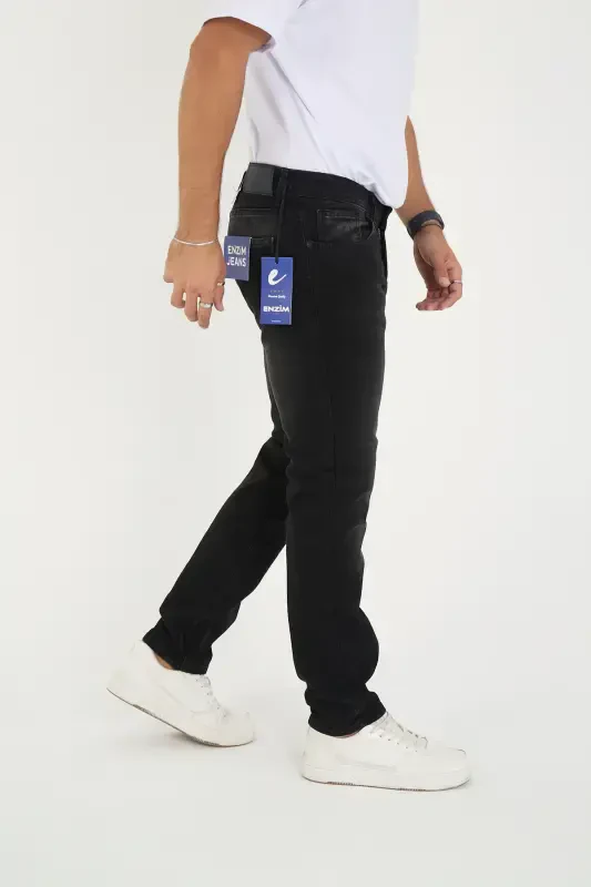 Erkek Likralı Denim Regular Fit Jeans-Füme - 4