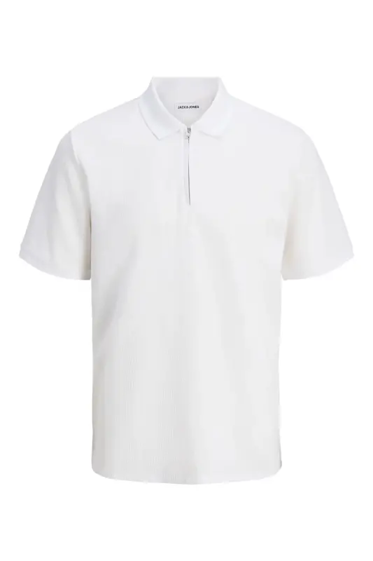 Erkek Logo Işlemeli Polo Yaka Beyaz Tişört - Beyaz-Austin - 1